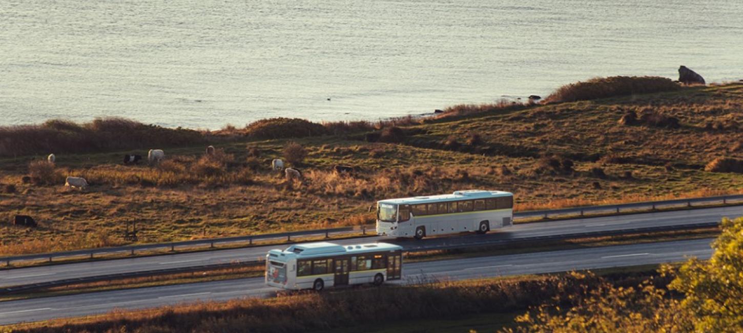 Busser på motorvejen